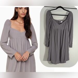 Sunday Best Aritzia Halle Dress Light Purple/Grey Knee-Length Long Sleeve Small